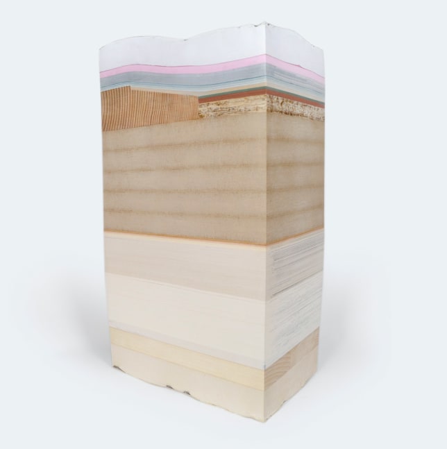 Bethany Johnson Untitled (Safe Keeping), 2021 fiberboard, paper, particleboard, plastic, wood 13" x 7 1/2" x 4 3/4" BJ 146 Moody Gallery