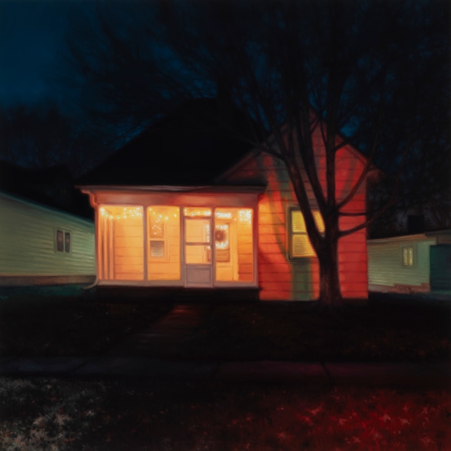 Sarah Williams East Robard Street, 2024 oil on board 16'' x 16'' SW 109, Moody Gallery
