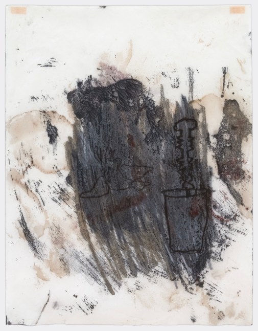 Gael Stack - "Untitled (Working Drawing)", 1985-89 mixed media on paper 10 15/16" x 8 7/16" MC 1171, Moody Gallery