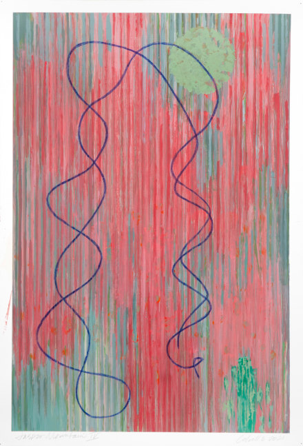 Pat Colville Jasper Mountain IV, 2021 acrylic on paper 22" x 15" PC 200 Moody Gallery