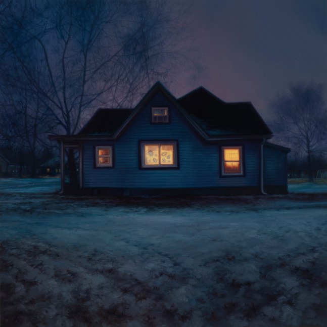 Sarah Williams Galaxy Road, 2024 oil on board 16'' x 16'' SW 97, Moody Gallery
