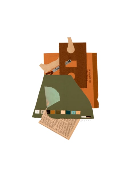 Jerry Jeanmard Untitled, 2020 collage on paper 30" x 22" JJ 258 Moody Gallery