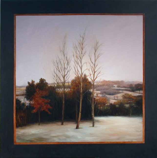 Jean Carruthers Wetta Snow Trilogy #1 First Snow, 2008 oil on linen 40" x 40" JCW 125 Moody gallery