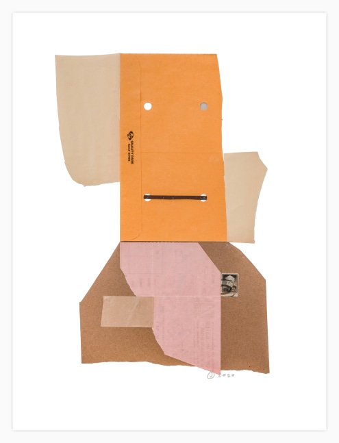 Jerry Jeanmard Untitled, 2020 collage on paper 20 1/8'' x 15 1/8'' JJ 313, Moody Gallery