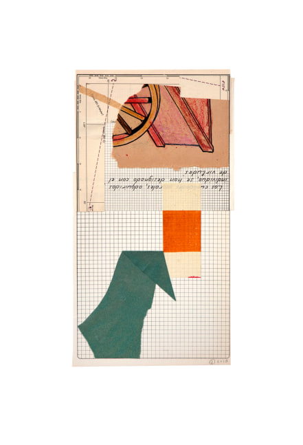 Jerry Jeanmard Untitled, 2018 collage on paper 20 1/4" x 15" JJ 177 Moody Gallery