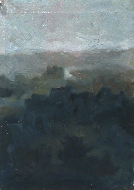 Jean Carruthers Wetta Constable's Castle, 2007 oil on multi-media artboard 7" x 5" JCW 89 Moody Gallery