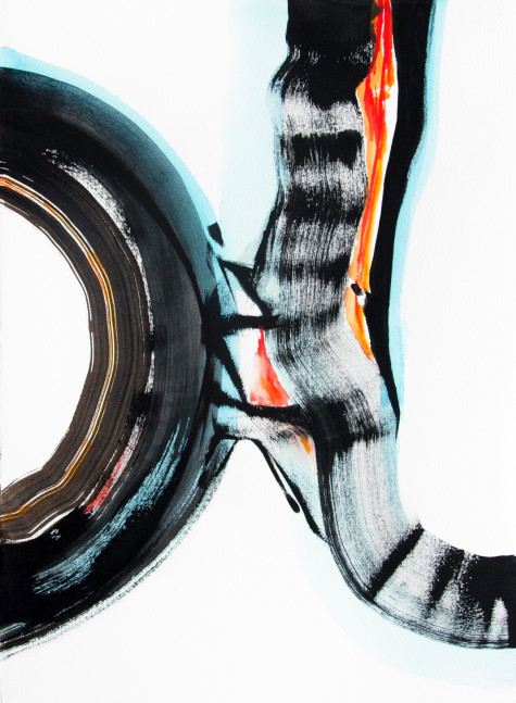 Arthur Turner Roundel Series, 114, 2015 watercolor, ink, and acrylic on paper 30" x 22" AT 1912 Moody Gallery