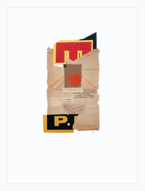 Jerry Jeanmard Untitled, 2018 collage on paper 20 1/4" x 15" JJ 176 Moody Gallery