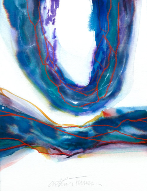 Arthur Turner Roundel Study, 16, 2013 watercolor, ink and prismacolor pencil on paper 16" x 12" AT 1870 Moody Gallery