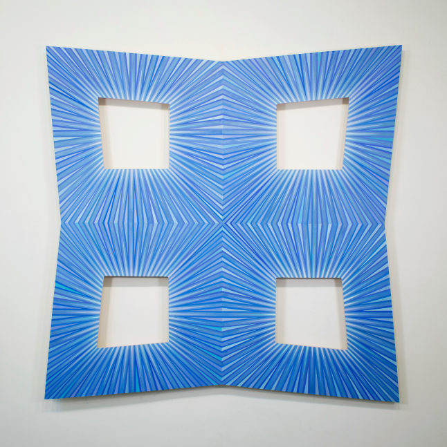 Jay Shinn Portal V, 2021 acrylic on panel 58" x 58" x 2" Moody gallery