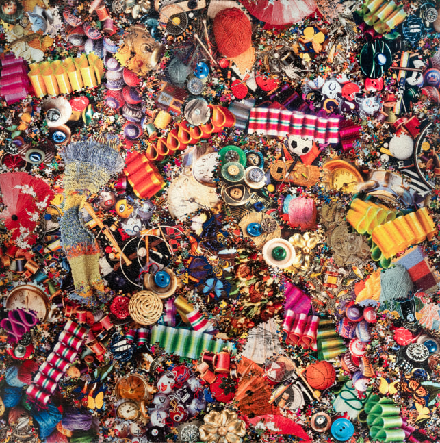 Al Souza Wormhole, 2006 puzzle parts and glue on wood 72" x 72" AS 982 Moody Gallery