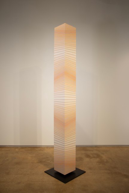 Jay Shinn Mid-Day, 2023 acrylic on wood 97 1/2" x 10 1/4" x 10 1/4" JS 60