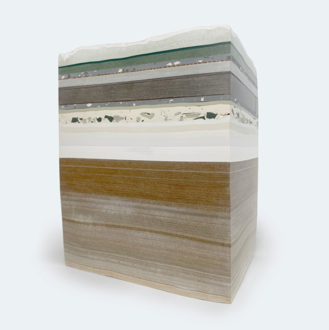 Bethany Johnson Findings: Terrazzo Seam, 2023 chipboard, paint, paper, particleboard, plastic, vinyl 7” x 5 3/4” x 3 3/4” BJ 175