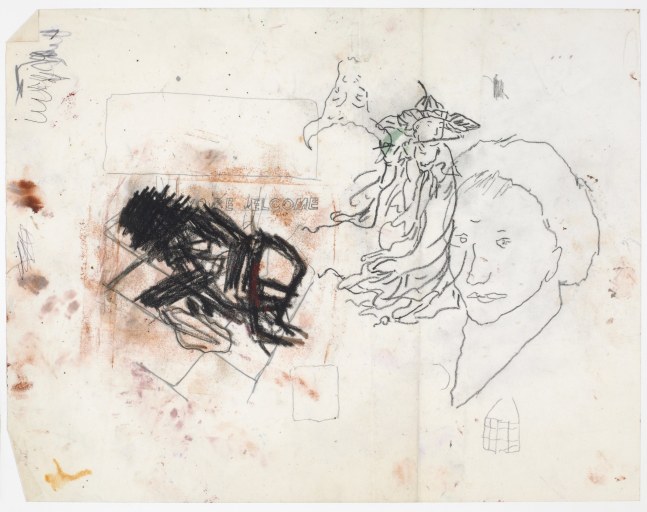 Gael Stack Forty-one Songs #7, 2010 ink, graphite, oil on vellum 11" x 14" GS 283, Moody Gallery