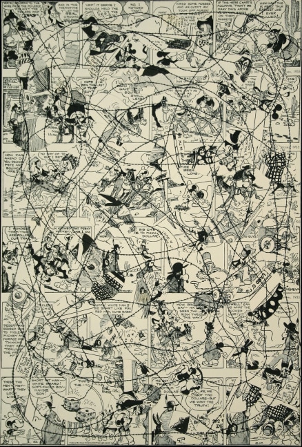Al Souza Cactus Corner, 2008 cut paper, thread 12 1/4" x 8 5/16" AS 839 Moody gallery
