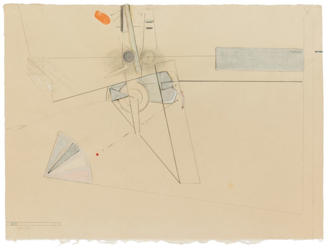 Stephen Greene Biograph 8, 1967 mixed media on paper 21 1/8" x 28 5/8" SGRN 11 Moody Gallery