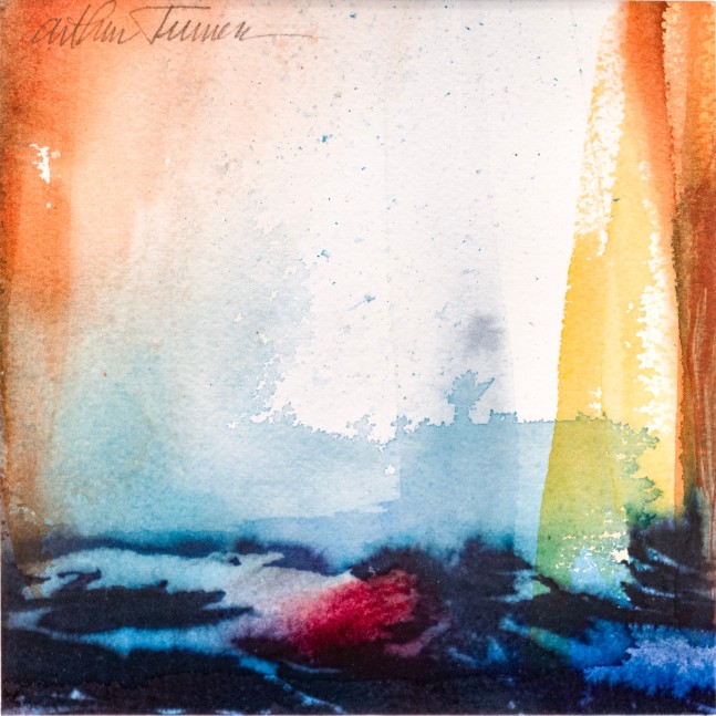 Arthur Turner White Flyer, 2008 watercolor on paper 6" x 6" AT 1426