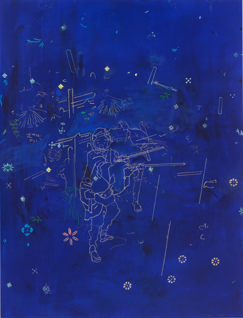 Gael Stack Forget-me-nots #8, 2013 oil on canvas 84" x 64" GS 339 Moody Gallery