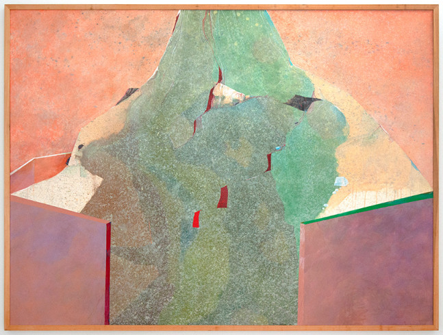 Lucas Johnson - "Paricutin", 1994 acrylic and oil on canvas 72" x 96" MC 850, Moody Gallery