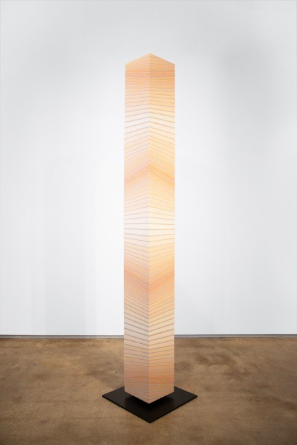 Jay Shinn Mid-Day, 2023 acrylic on wood 97 1/2&quot; x 10 1/4&quot; x 10 1/4&quot; JS 60