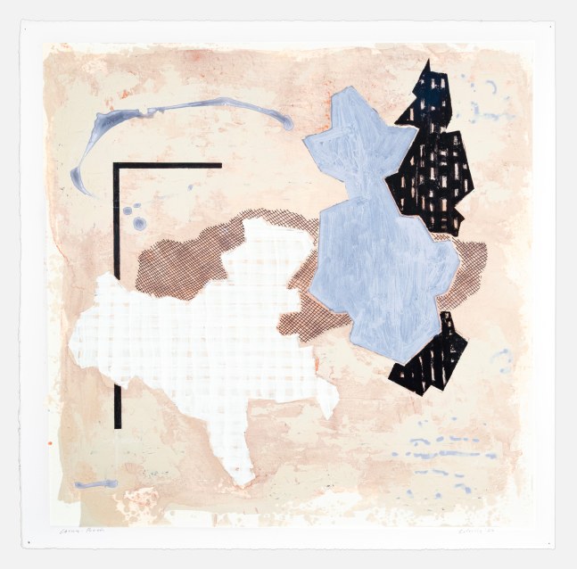 Pat Colville Come Back VIII, 2025 acrylic on paper 22" x 22 1/4" PC 249, Moody Gallery
