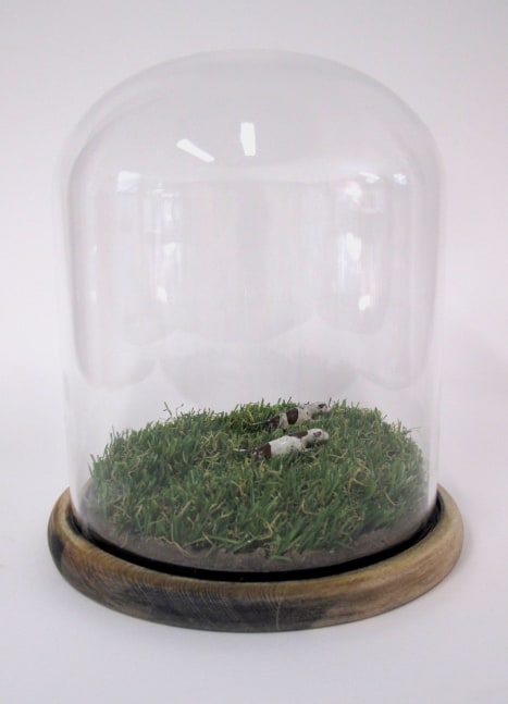 Helen Altman Runners, 2023 miscellaneous elements, wood and glass 8" x 6 3/4" x 6 3/4" HA 871