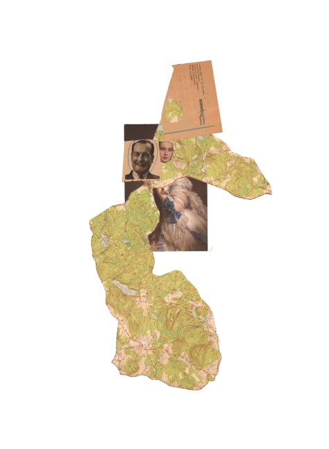 Jerry Jeanmard Untitled, 2017 collage on paper 30" x 22" JJ 142 Moody Gallery