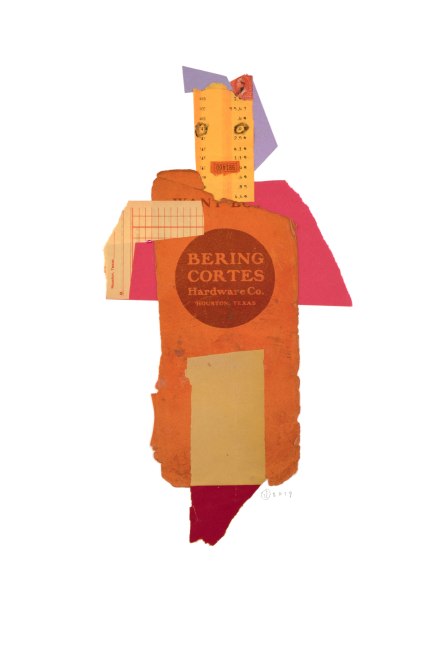 Jerry Jeanmard Bering, 2019 collage on paper 22" x 15" JJ 217 Moody Gallery