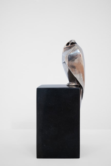 Bill Steffy Hawk, 2006 cast silver, ed: 15 approx. 6" x 3" x 2" BS 406, Moody Gallery