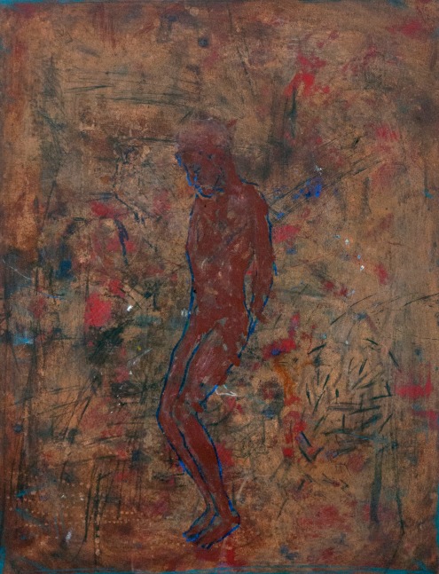 Gael Stack Untitled, 1985 oil and oil stick on paper 14 1/4" x 11 1/2" MC 931 Moody Gallery