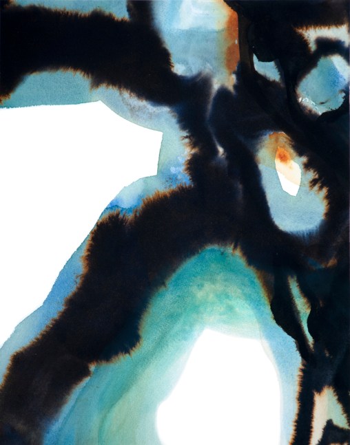Arthur Turner Basalt Flyer, 3, 2018 watercolor on paper, mounted on canvas 14" x 11" AT 2137 moody Gallery