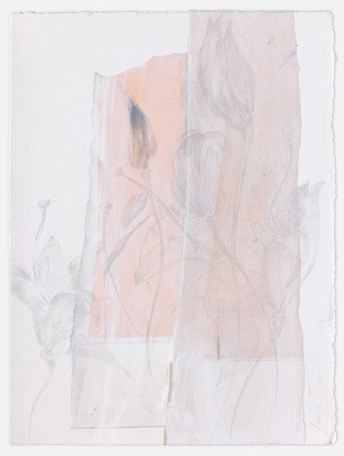 James Drake, Untitled, 2024 goldpoint, collage, and ink on gessoed paper 15 1/8'' x 11 3/8'' JD 409, Moody Gallery