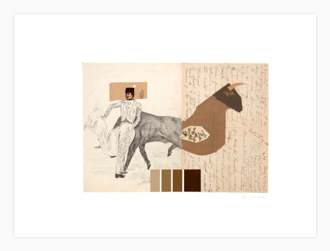 Jerry Jeanmard Untitled, 2020 collage on paper 20" x 27" JJ 247 Moody Gallery
