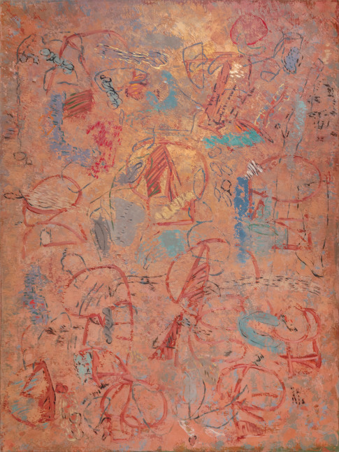 Pat Colville C to P, 1991 oil and encaustic on canvas 72" x 54" PC 135 Moody Gallery