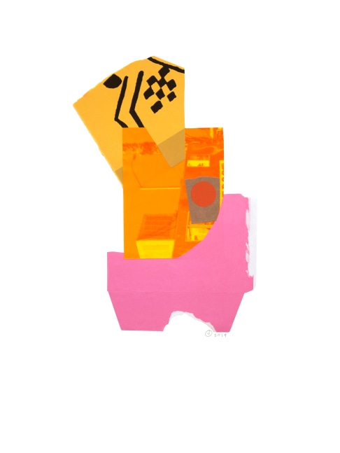 Jerry Jeanmard Untitled, 2019 collage on paper 24 1/4" x 18 1/4" JJ 201 Moody Gallery