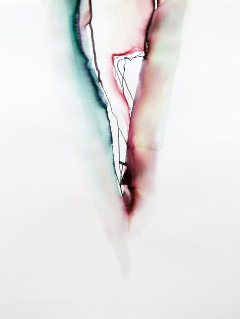 Arthur Turner Lightning Strike Series #9, 2014 watercolor and ink on paper 16" x 12" AT 1883 Moody Gallery