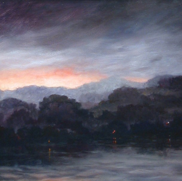 Jean Carruthers Wetta After the Flood, 2008 oil on multi-media artboard 16" x 16" JCW 115 Moody gallery