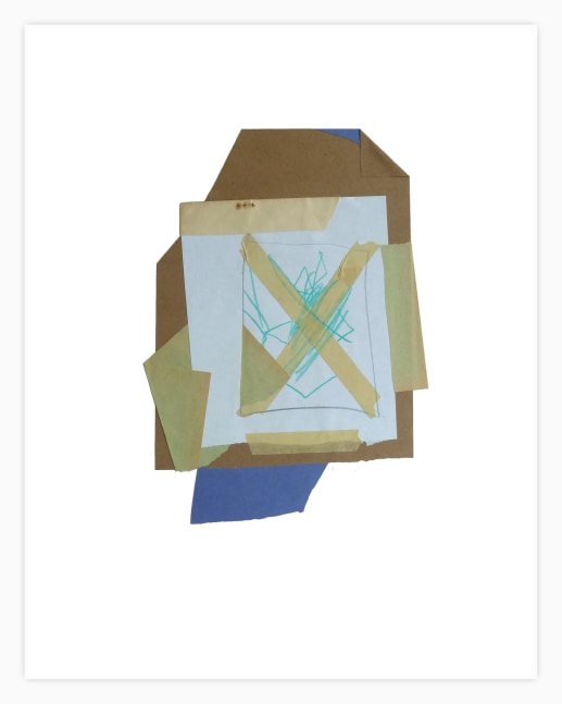Jerry Jeanmard Untitled, 2013 collage on paper 24" x 19" JJ 46 Moody Gallery