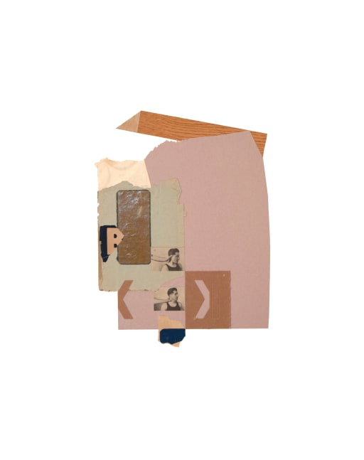Jerry Jeanmard Untitled, 2014 collage on paper 24" x 19" JJ 125 Moody Gallery