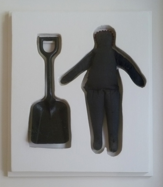 David McManaway Coal Man, 1994 mixed media 23" x 21" x 4" MC 868 Moody Gallery