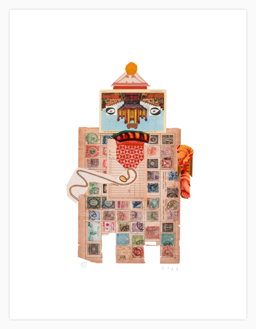 Jerry Jeanmard Untitled, 2023 collage on paper 25 5/8'' x 19 5/8'' JJ 321, Moody Gallery