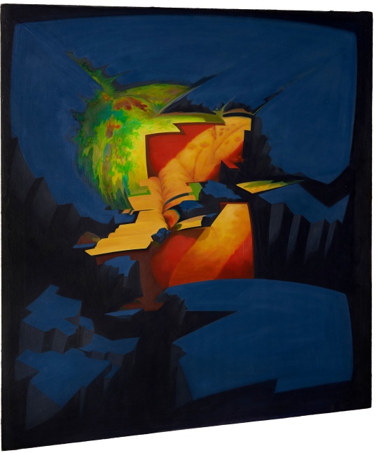 Dan Sutherland Cool Mountain, 2019 oil on wood panel 30 1/2" x 25 3/4" DS 171 Moody Gallery