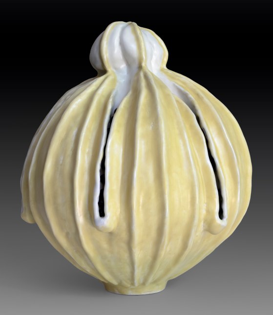 Tracye Wear 113 Black Okra Seeds, 2023 mid-range stoneware, glazes 16 1/2" x 13" x 13" TW 106