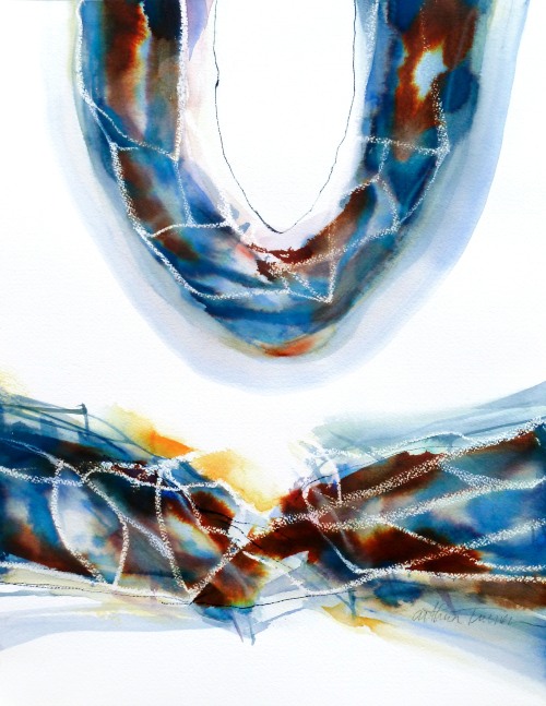 Arthur Turner Roundel Study, 23, 2014 watercolor and ink on paper 16" x 12" AT 1867 Moody Gallery