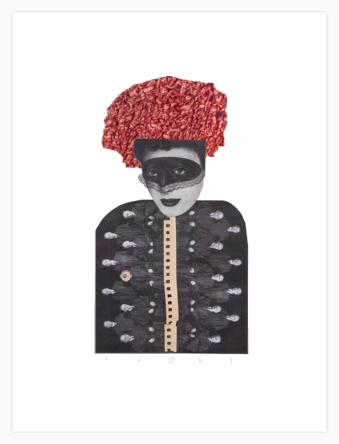 Jerry Jeanmard Untitled, 2023 collage on paper 20 1/8'' x 15 1/8'' JJ 308, Moody Gallery