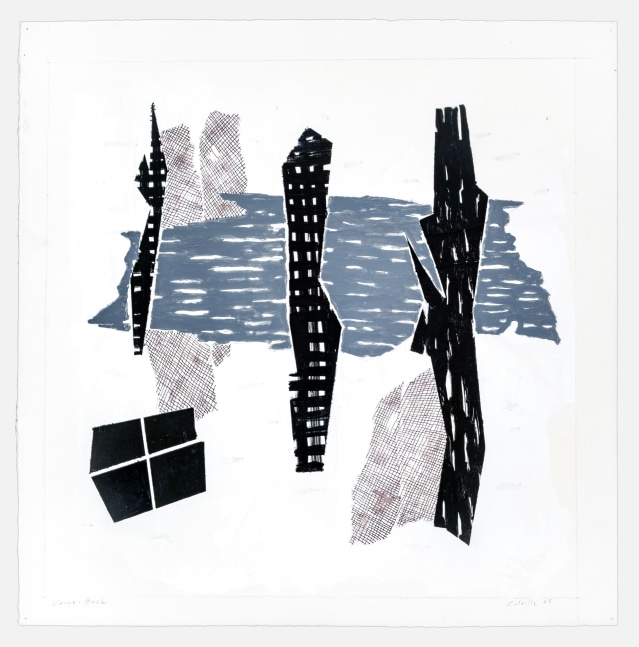 Pat Colville Come Back I, 2025 acrylic on paper 22" x 22 1/4" PC 242, Moody Gallery