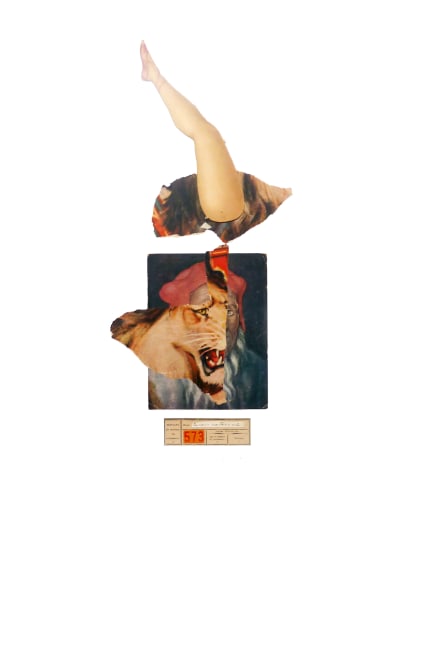 Jerry Jeanmard Untitled, 2009 collage on paper 24" x 14 3/4" JJ 22 Moody Gallery