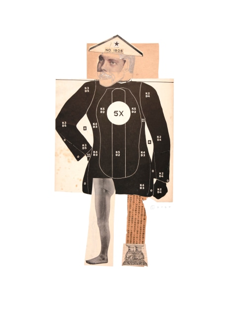 Jerry Jeanmard Untitled, 2020 collage on paper 30" x 22" JJ 296 Moody Gallery