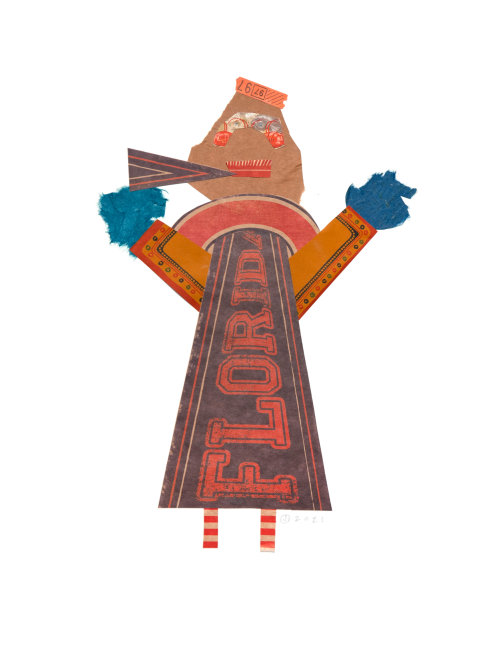 Jerry Jeanmard Untitled, 2021 collage on paper 20" x 15" JJ 275 Moody Gallery