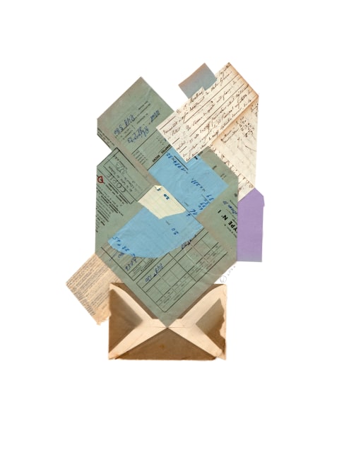 Jerry Jeanmard Untitled, 2020 collage on paper 24 1/4" x 18 1/4" JJ 255 Moody Gallery